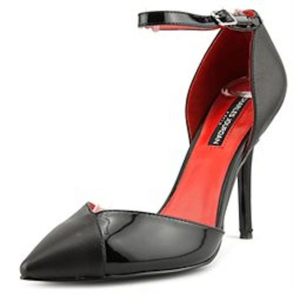 NWOB Charles Jourdan Shila Black Leather Pumps